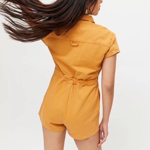 COPY - BDG Orange Mustard Denim Romper - Picture 2 of 4